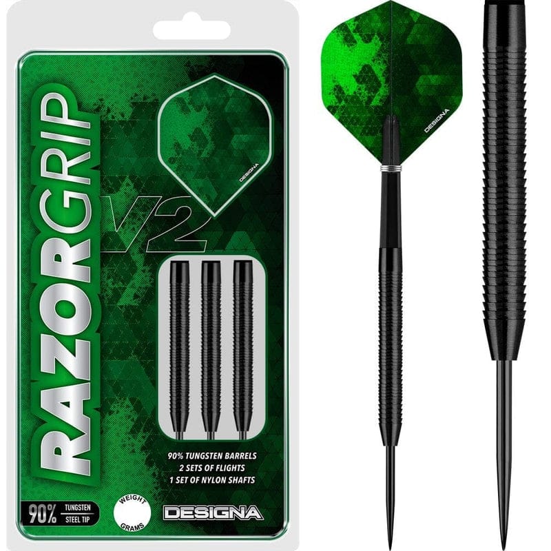 Darts - Designa - Razor Grip V2 - M3 - Black - 21g