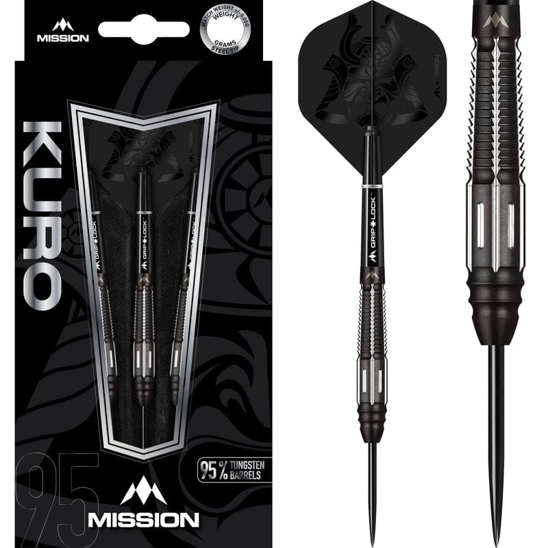 Darts - Mission - Kuro Darts - Rear Taper - Black - 21g