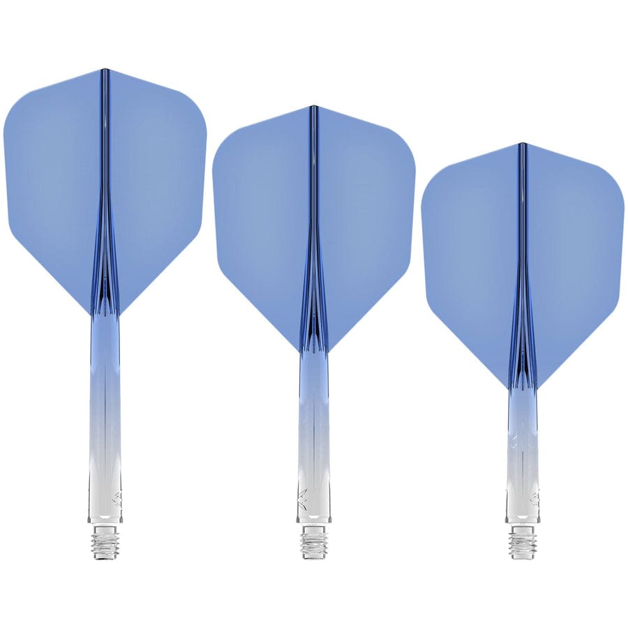 Flights - Mission - Force 90 - Moulded Flight & Shaft - No6 - Transparent Blue