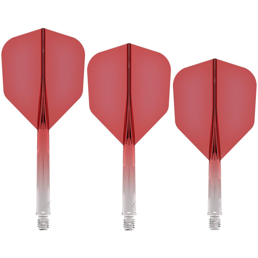 Flights - Mission - Force 90 - Moulded Flight & Shaft - No6 - Transparent Red