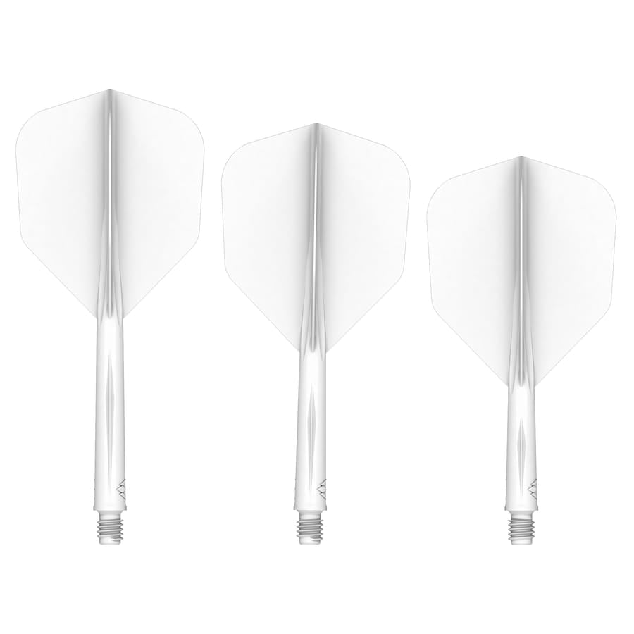 Flights - Mission - Force 90 - Moulded Flight & Shaft - No6 - White