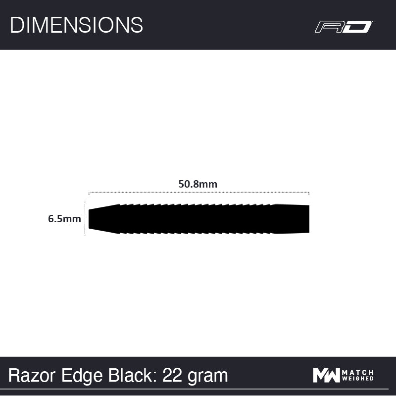 Darts - Red Dragon - Razor Edge Black