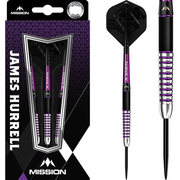 Darts - Mission - James Hurrell Darts - Hillbilly - Black & Purple