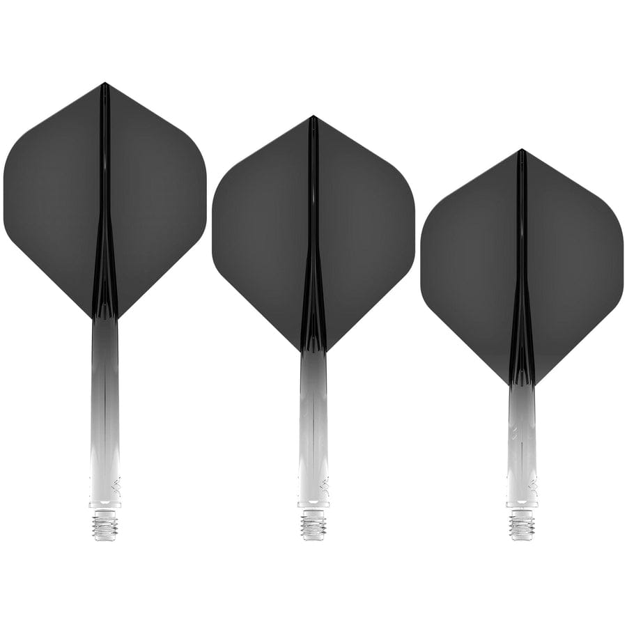 Flights - Mission - Force 90 - Moulded Flight & Shaft - No2 - Transparent Black