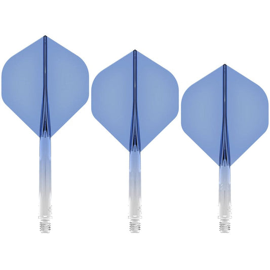 Flights - Mission - Force 90 - Moulded Flight & Shaft - No2 - Transparent Blue