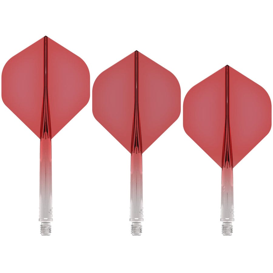 Flights - Mission - Force 90 - Moulded Flight & Shaft - No2 - Transparent Red