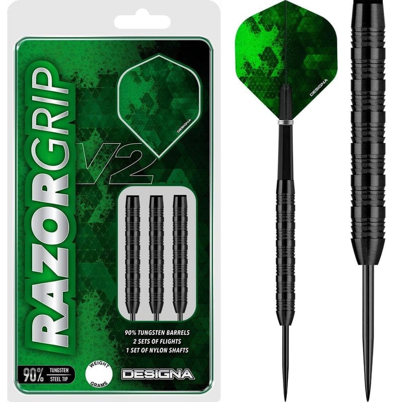 Darts - Designa - Razor Grip V2 - M2 - Black - 24g